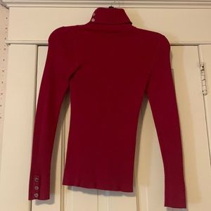 White House Black Market, Women’s XS Red with Silver Buttons Sweater